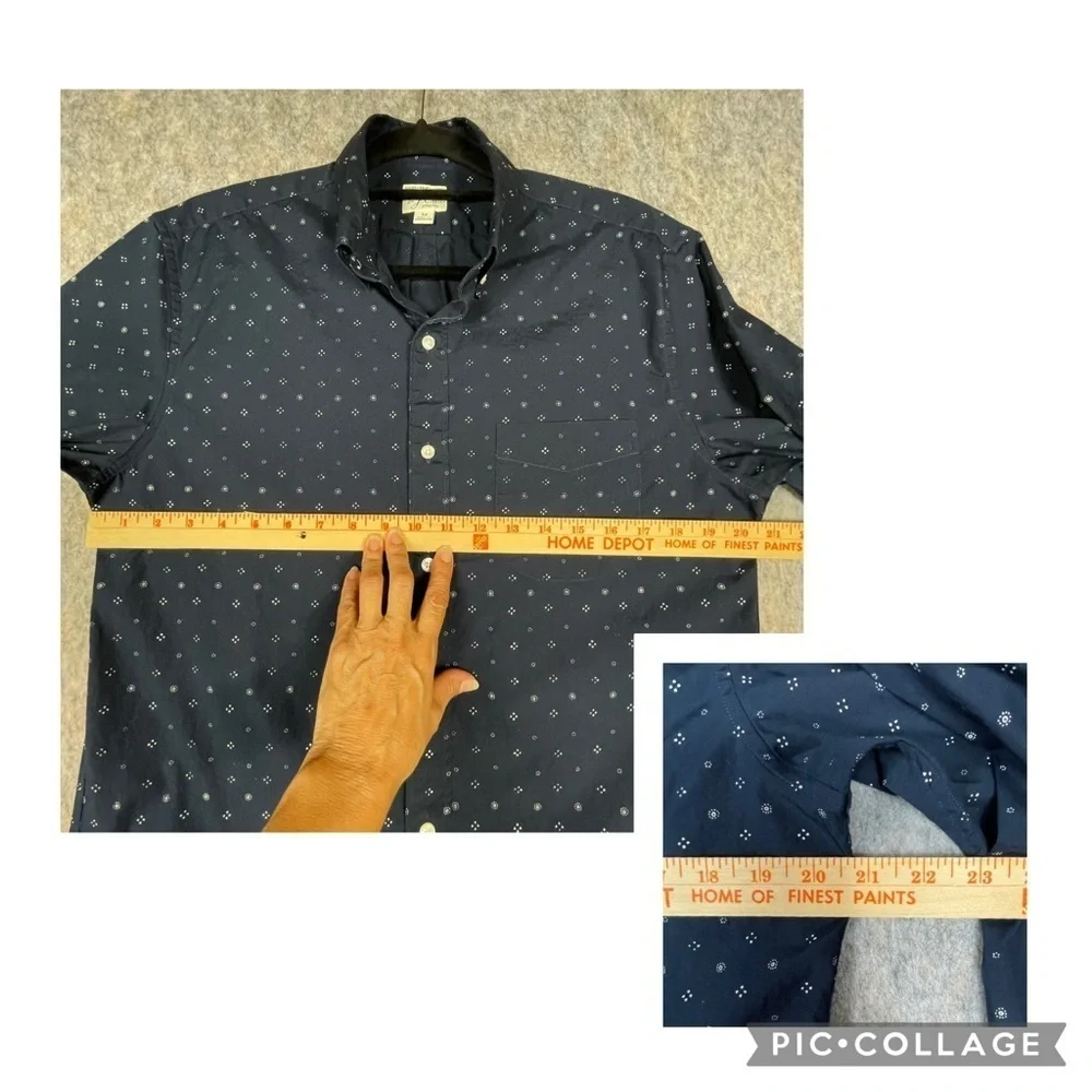 J Crew Secret Wash Organic Cotton Slim Stretch Button Down Work Casual Shirt  M